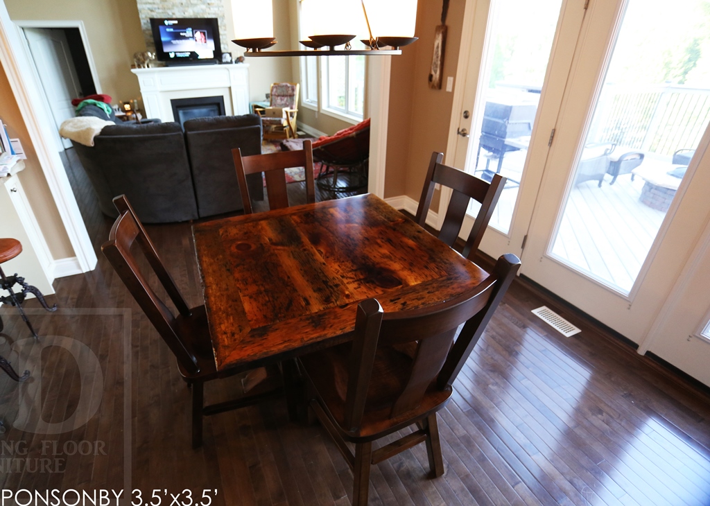 Reclaimed Wood Pedestal Table for Courtice, Ontario Home Blog