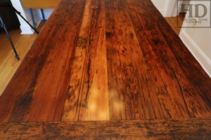 reclaimed wood table Hamilton Ontario, epoxy, rustic furniture, cottage furniture, mennonite furniture, trestle table. reclaimed wood trestle table, recycled wood furniture