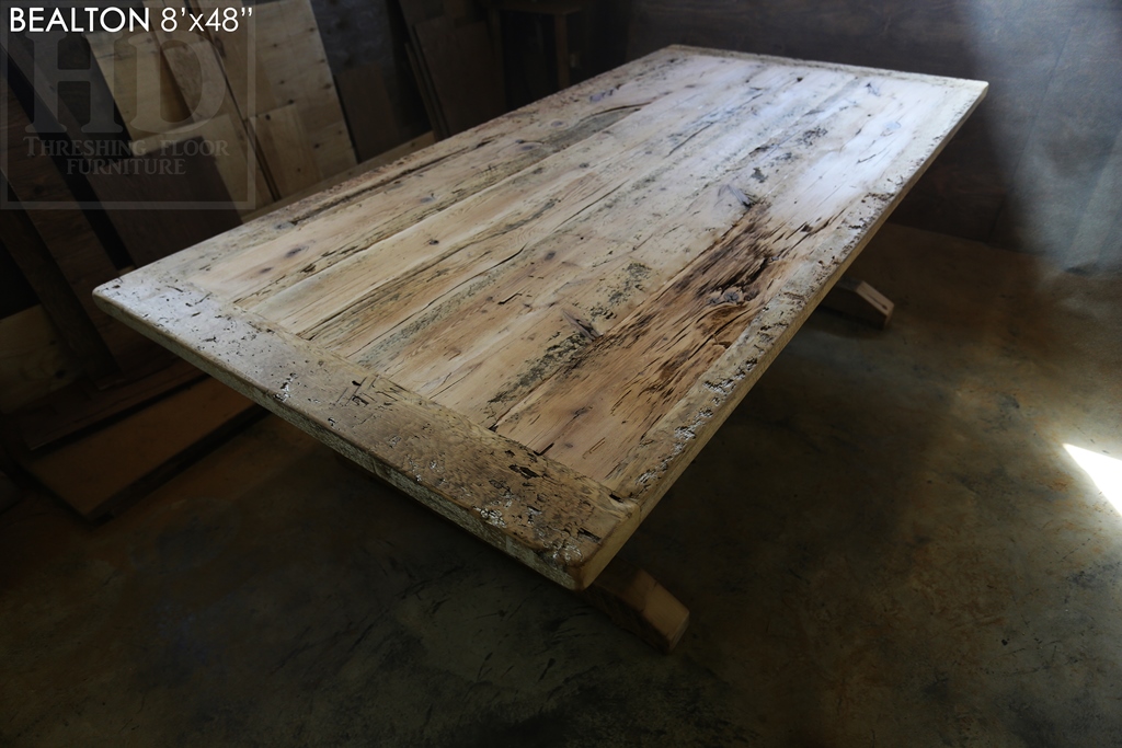 reclaimed wood table Brantford, Brantford Ontario, recycled wood furniture, Mennonite Furniture Brantford, epoxy finish