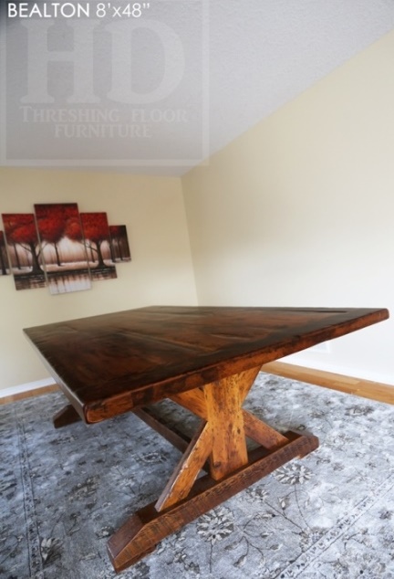 reclaimed wood table Brantford, Brantford Ontario, recycled wood furniture, Mennonite Furniture Brantford, epoxy finish