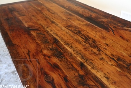 reclaimed wood table Brantford, Brantford Ontario, recycled wood furniture, Mennonite Furniture Brantford, epoxy finish