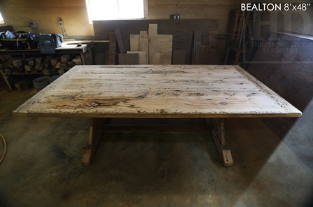 reclaimed wood table Brantford, Brantford Ontario, recycled wood furniture, Mennonite Furniture Brantford, epoxy finish