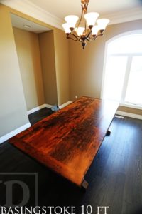 reclaimed wood table ontario, trestle table, recycled wood table, Gerald Reinink, epoxy, rustic table, cottage furniture
