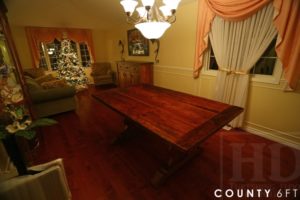 reclaimed wood table Kitchener, Ontario, farmhouse harvest table, Kitchener furniture, solid wood furniture, rustic furniture Canada, epoxy, threshing floor, recycled wood table, hemlock table, mennonite furniture kitchener