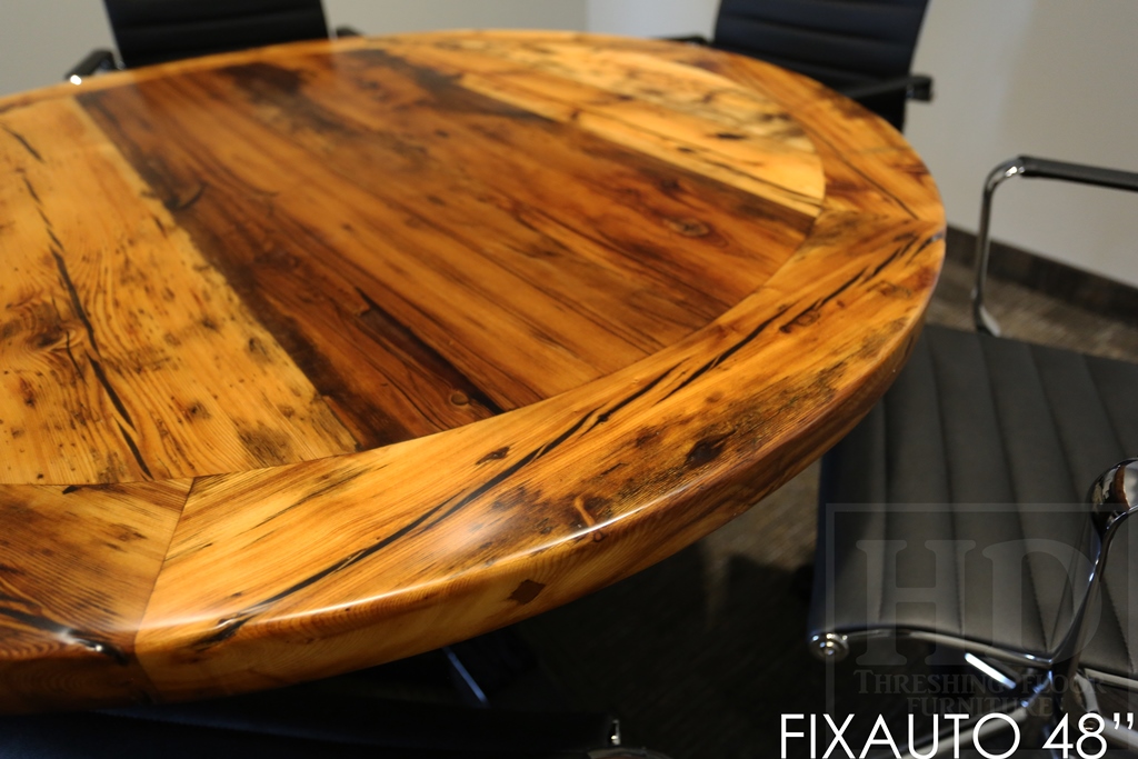 Reclaimed Wood Round Table, boardroom round table Ontario