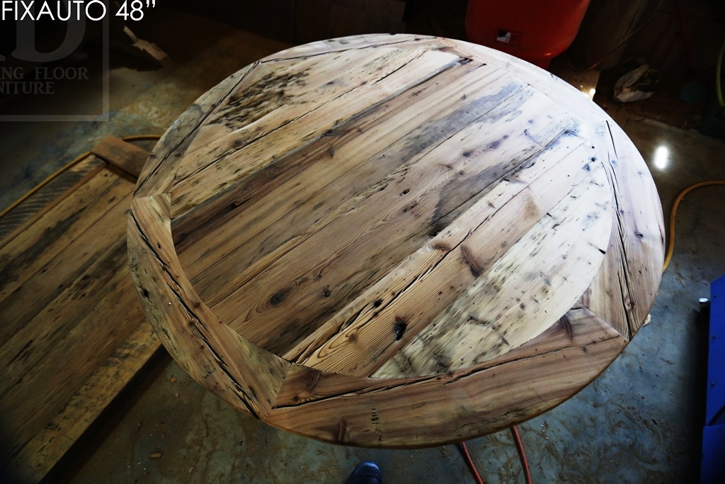 Reclaimed Wood Round Table, boardroom round table Ontario