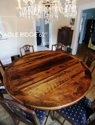 reclaimed wood furniture Georgetown Ontario, rustic furniture Canada, Mennonite Furniture, epoxy, threshing floor table, HD Threshing, reclaimed wood tables Ontario, round table, solid wood furniture, custom round table