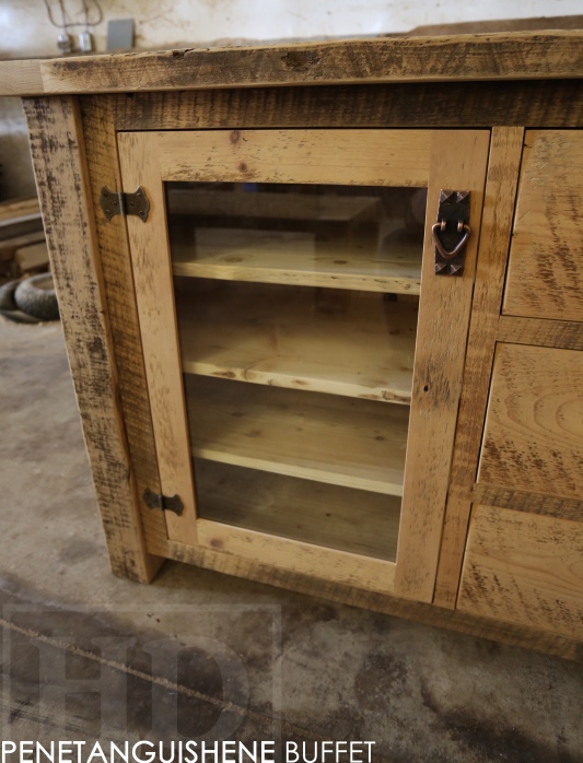 rustic buffet, reclaimed wood sideboard, reclaimed wood cabinet, reclaimed wood barn, HD threshing, Lee Valley Hardware, Mennonite Furniture, reclaimed wood furniture Midland Ontario, epoxy