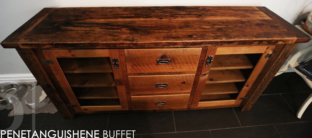 rustic buffet, reclaimed wood sideboard, reclaimed wood cabinet, reclaimed wood barn, HD threshing, Lee Valley Hardware, Mennonite Furniture, reclaimed wood furniture Midland Ontario, epoxy