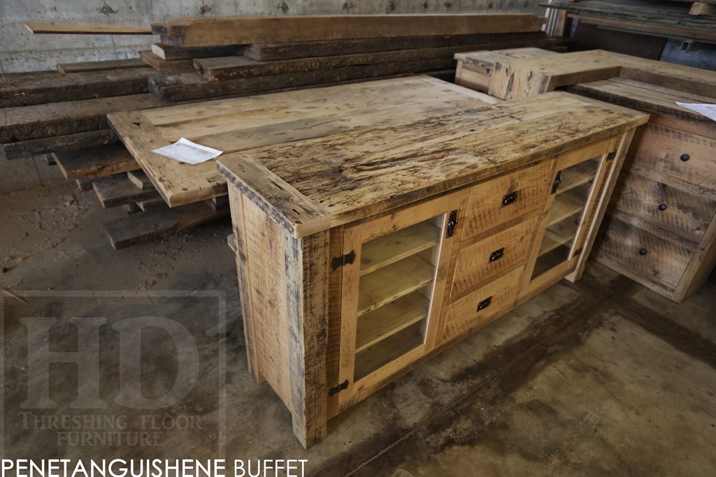 rustic buffet, reclaimed wood sideboard, reclaimed wood cabinet, reclaimed wood barn, HD threshing, Lee Valley Hardware, Mennonite Furniture, reclaimed wood furniture Midland Ontario, epoxy