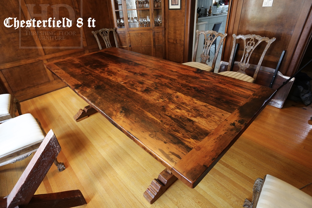 reclaimed wood furniture Ontario, rustic furniture Canada, rustic design, Ontario, Gerald Reinink, recycled wood furniture, solid wood furniture, Toronto, trestle table, solid wood furniture, Mennonite Furniture, heavy duty