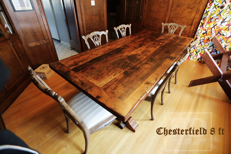 reclaimed wood furniture Ontario, rustic furniture Canada, rustic design, Ontario, Gerald Reinink, recycled wood furniture, solid wood furniture, Toronto, trestle table, solid wood furniture, Mennonite Furniture, heavy duty