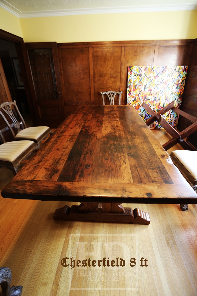 reclaimed wood furniture Ontario, rustic furniture Canada, rustic design, Ontario, Gerald Reinink, recycled wood furniture, solid wood furniture, Toronto, trestle table, solid wood furniture, Mennonite Furniture, heavy duty