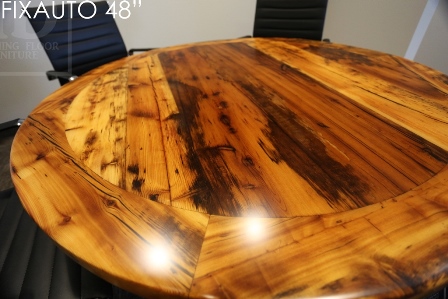 Reclaimed Wood Round Table, boardroom round table Ontario