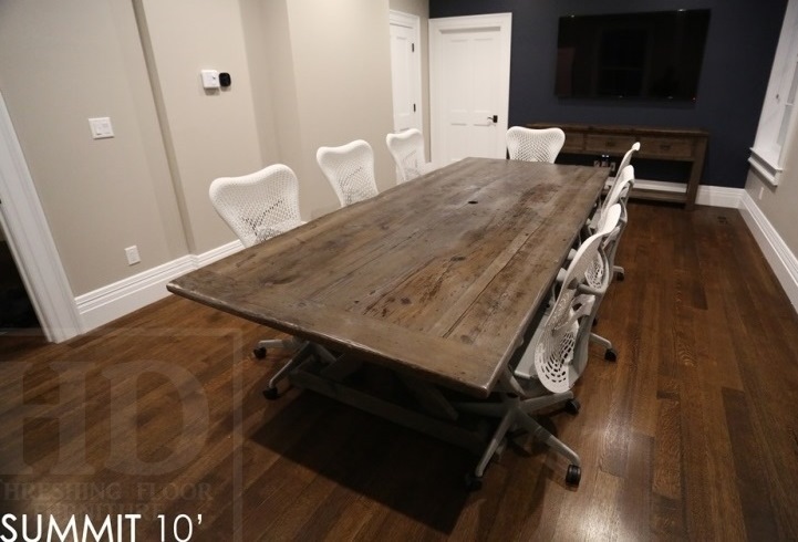 boardroom tables Ottawa Ontario, custom conference table, reclaimed wood furniture, epoxy, reclaimed wood tables Ontario, epoxy finish, rustic furniture Canada, farmhouse table, modern farmhouse table, custom office furniture, mennonite furniture