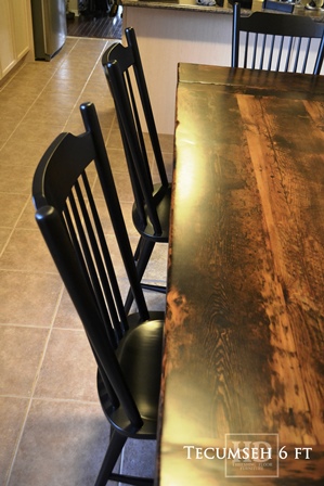 reclaimed wood tables Markham Ontario, reclaimed wood furniture Markham, HD Threshing, trestle table, wormy maple chairs, hemlock table, rustic farmhouse table, harvest tables Ontario, Gerald Reinink, solid wood furniture