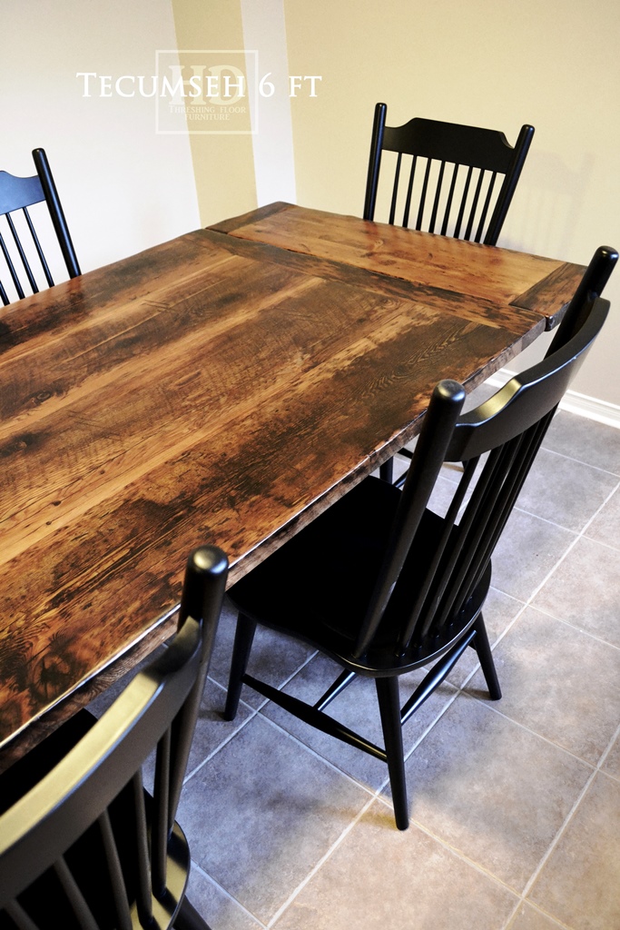 reclaimed wood tables Markham Ontario, reclaimed wood furniture Markham, HD Threshing, trestle table, wormy maple chairs, hemlock table, rustic farmhouse table, harvest tables Ontario, Gerald Reinink, solid wood furniture