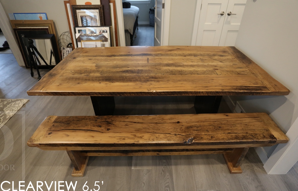 reclaimed wood tables Ancaster Ontario, farmhouse table, rustic table, rustic furniture, hd threshing, solid wood furniture, reclaimed wood benches, epoxy, grey, gray, barnwood, modern table