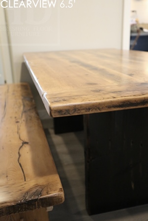 reclaimed wood tables Ancaster Ontario, farmhouse table, rustic table, rustic furniture, hd threshing, solid wood furniture, reclaimed wood benches, epoxy, grey, gray, barnwood, modern table, Mennonite Furniture, Solid Wood Furniture