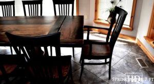 rustic furniture Brantford, reclaimed wood tables Ontario, HD Threshing, Gerald Reinink, epoxy reclaimed, rustic, sawbuck table, distressed wood table