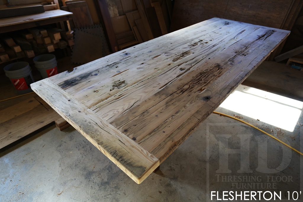 reclaimed wood table Flesherton Ontario, rustic furniture ontario, epoxy, mennonite furniture, solid wood furniture, HD Threshing, handmade, hemlock barnwood