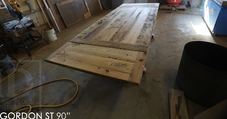 reclaimed wood sawbuck table, leather parsons chairs, reclaimed hemlock table, cottage table, farmhouse table, solid wood table, mennonite furniture guelph, ontario, resin, recycled wood table, rustic table, rustic furniture canada 