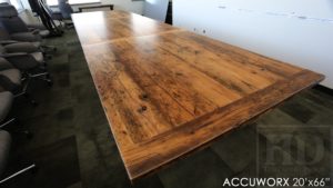 reclaimed wood tables Mississauga, boardroom table Mississauga, epoxy finish, recycled wood furniture, solid wood furniture, Mennonite Furniture Mississauga, conference room table Ontario, large boardroom tables Ontario, distressed, rustic, rustic wood table