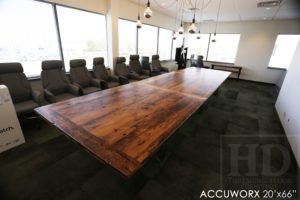 reclaimed wood tables Mississauga, boardroom table Mississauga, epoxy finish, recycled wood furniture, solid wood furniture, Mennonite Furniture Mississauga, conference room table Ontario, large boardroom tables Ontario, distressed, rustic, rustic wood table
