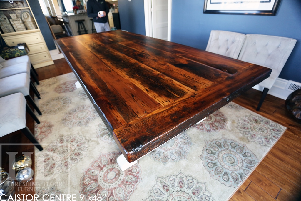 reclaimed wood table Caistor Centre, Ontario, barnwood table, sawbuck table, epoxy finish, custom furniture Ontario,, solid wood furniture, Mennonite Furniture Ontario, rustic table, cottage furniture Ontario