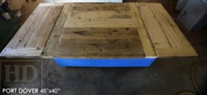 reclaimed wood table Port Dover, Ontario, barnwood table, rustic wood tables Ontario, Port Dover Mennonite furniture, epoxy, resin, threshing floor furniture, threshing floor table, hemlock table, solid wood furniture Ontario, metal base reclaimed wood table, cottage furniture, farmhouse table, harvest table