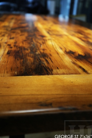 boardroom tables Ontario, reclaimed wood boardroom table, custom boardroom table, reclaimed wood tables Ontario, Mennonite Furniture, epoxy finish, reclaimed wood metal base table, farmhouse table, rustic furniture Canada