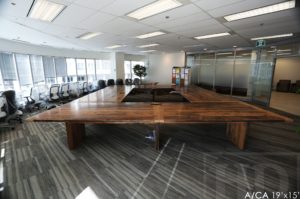 boardroom table Toronto, reclaimed wood furniture Toronto, office furniture, mennonite furniture, epoxy finish, Gerald Reinink, HD Threshing