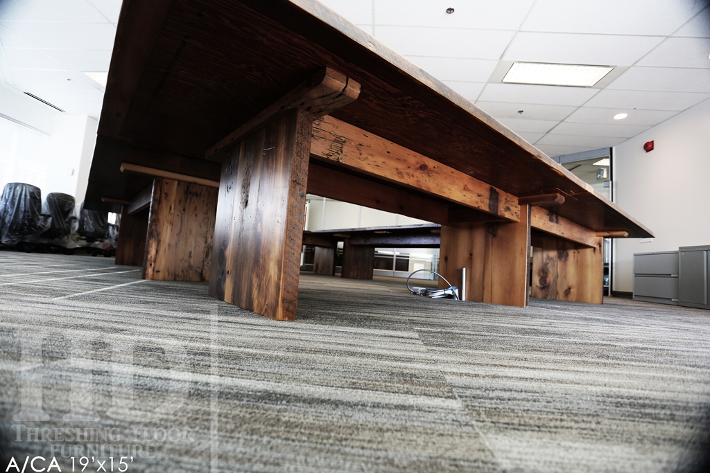 boardroom table Toronto, reclaimed wood furniture Toronto, office furniture, mennonite furniture, epoxy finish, Gerald Reinink, HD Threshing