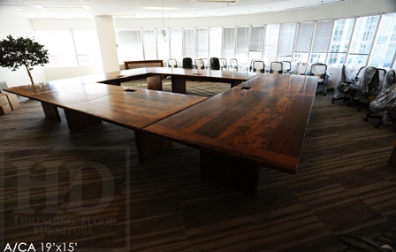 boardroom table Toronto, reclaimed wood furniture Toronto, office furniture, mennonite furniture, epoxy finish, Gerald Reinink, HD Threshing