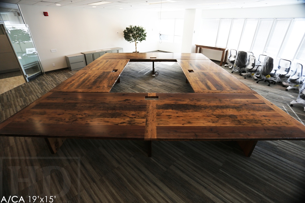 boardroom table Toronto, reclaimed wood furniture Toronto, office furniture, mennonite furniture, epoxy finish, Gerald Reinink, HD Threshing