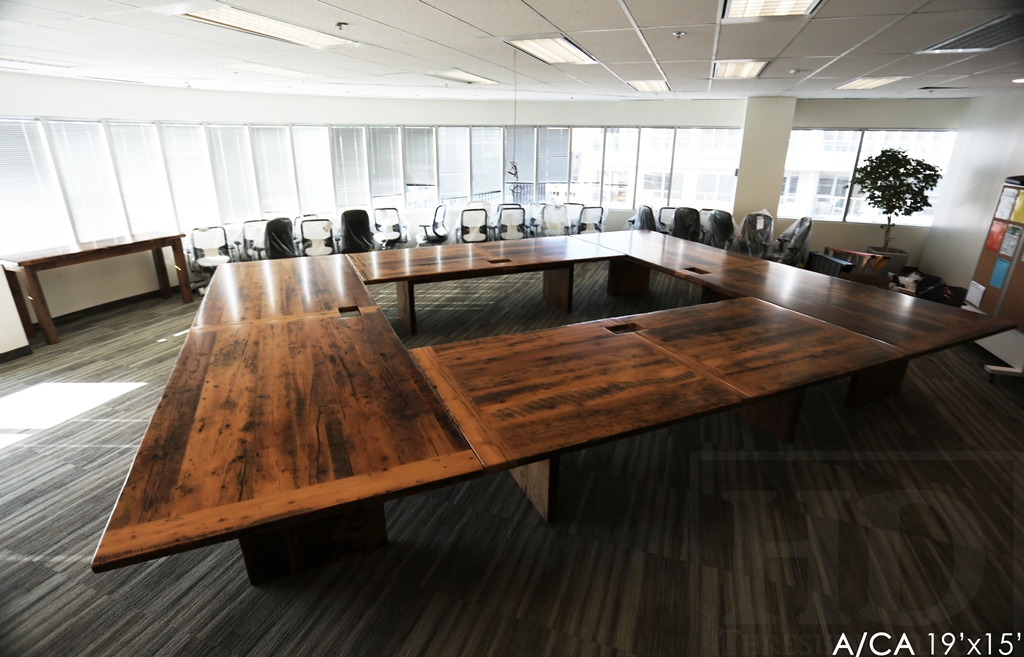 boardroom table Toronto, reclaimed wood furniture Toronto, office furniture, mennonite furniture, epoxy finish, Gerald Reinink, HD Threshing