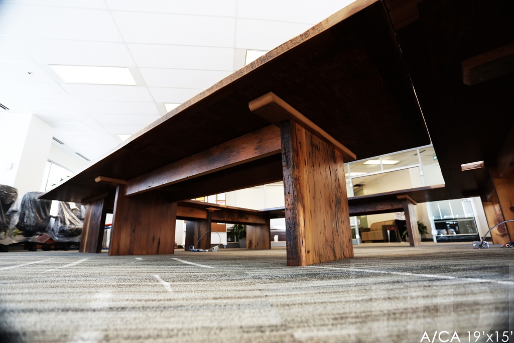 boardroom table Toronto, reclaimed wood furniture Toronto, office furniture, mennonite furniture, epoxy finish, Gerald Reinink, HD Threshing