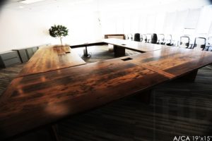 boardroom table Toronto, reclaimed wood furniture Toronto, office furniture, mennonite furniture, epoxy finish, Gerald Reinink, HD Threshing