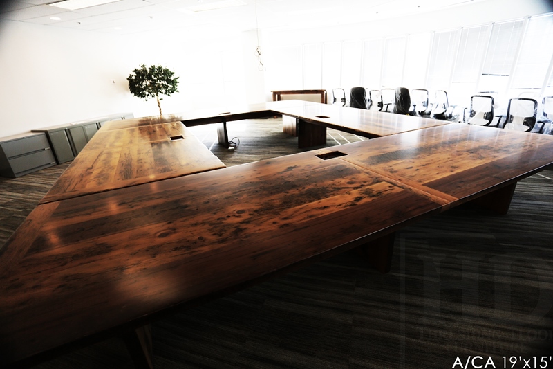 boardroom table Toronto, reclaimed wood furniture Toronto, office furniture, mennonite furniture, epoxy finish, Gerald Reinink, HD Threshing