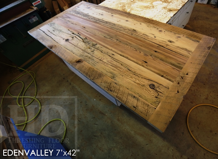 reclaimed wood tables Ontario, mennonite furniture, solid wood furniture, cottage furniture, reclaimed wood table, Waterloo, Industrial style table, hd threshing, recycled wood furniture, epoxy