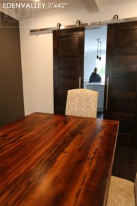 reclaimed wood tables Ontario, mennonite furniture, solid wood furniture, cottage furniture, reclaimed wood table, Waterloo, Industrial style table, hd threshing, recycled wood furniture, epoxy