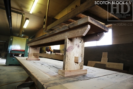 reclaimed wood trestle table, solid wood table, reclaimed wood table Milton Ontario, threshing floor table, epoxy, reclaimed wood bench, lazy susan, mennonite furniture, farmhouse table, recycled wood furniture