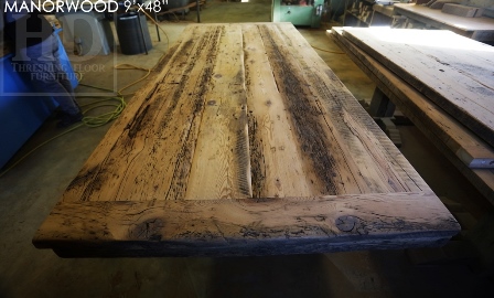 reclaimed wood table top, hemlock threshing floor, hd threshing, mennonite furniture, solid wood furniture, epoxy, cottage furniture Ontario, rustic table, harvest tables Toronto