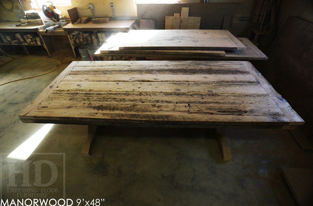 reclaimed wood table top, hemlock threshing floor, hd threshing, mennonite furniture, solid wood furniture, epoxy, cottage furniture Ontario, rustic table, harvest tables Toronto