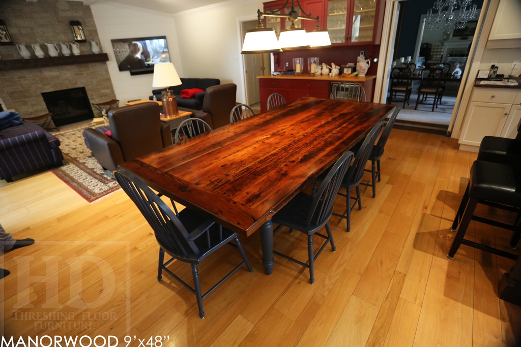 reclaimed wood table top, hemlock threshing floor, hd threshing, mennonite furniture, solid wood furniture, epoxy, cottage furniture Ontario, rustic table, harvest tables Toronto