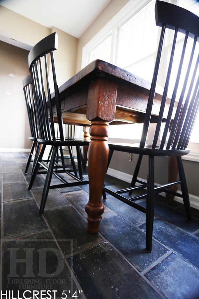 reclaimed wood table Simcoe, harvest table Simcoe, epoxy, recycled wood furniture, threshing floor table, mennonite furniture, cottage table, solid wood table