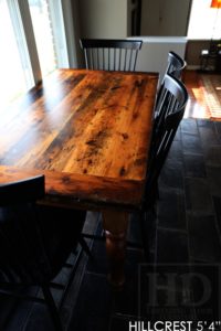 reclaimed wood table Simcoe, harvest table Simcoe, epoxy, recycled wood furniture, threshing floor table, mennonite furniture, cottage table, solid wood table