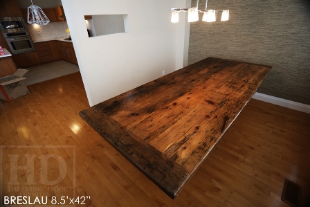 reclaimed wood tables Ontario, modern table, Gerald Reinink, epoxy, hemlock barnboard, rustic furniture Ontario, mennonite furniture Cambridge, solid wood furniture, recycled wood table, Breslau, reclaimed wood table Breslau