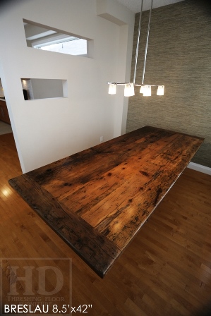 reclaimed wood tables Ontario, modern table, Gerald Reinink, epoxy, hemlock barnboard, rustic furniture Ontario, mennonite furniture Cambridge, solid wood furniture, recycled wood table, Breslau, reclaimed wood table Breslau