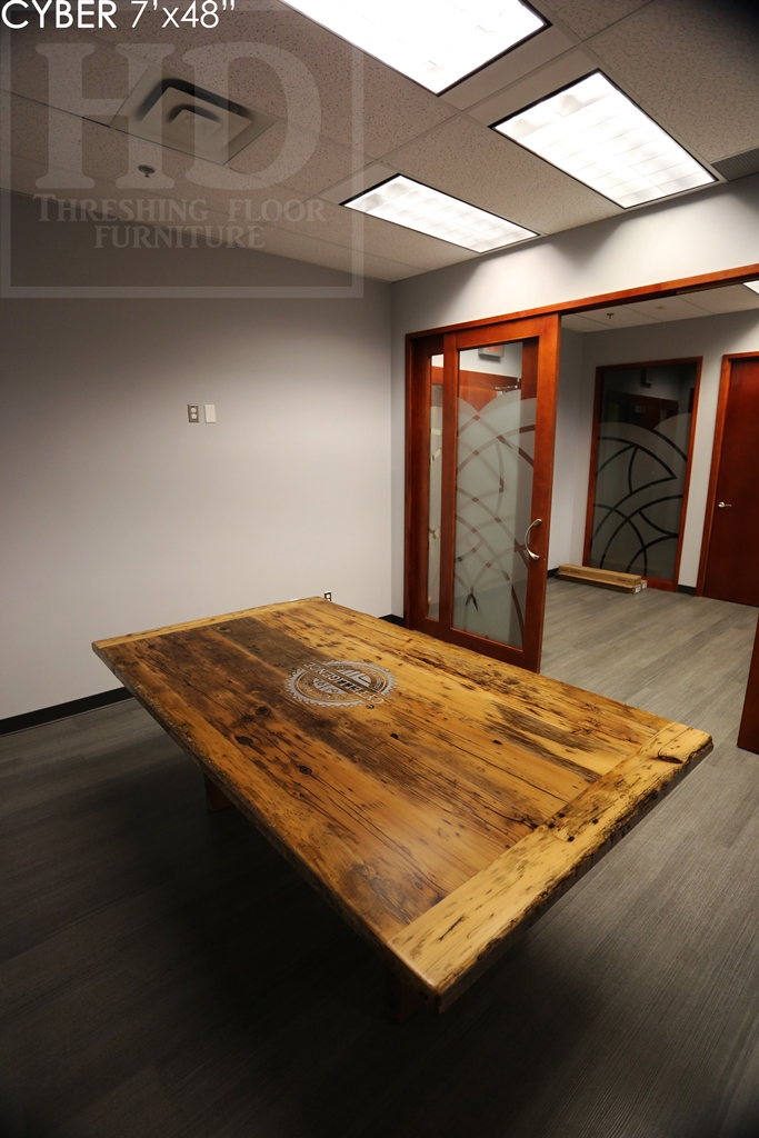 boardroom tables Ontario, reclaimed, office furniture, custom table, unique boardroom tables Ontario, Gerald Reinink, epoxy, recycled wood furniture, solid wood furniture, custom office space